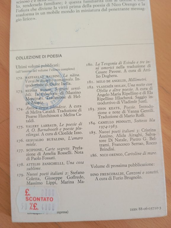 Cartoline di Mare, Nico Orengo, Einaudi, 1984