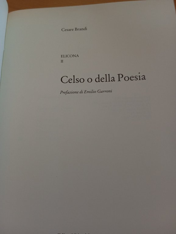 Celso o della poesia, Cesare Brandi, Editori Riuniti, 1991 | Immagine Gallery 9