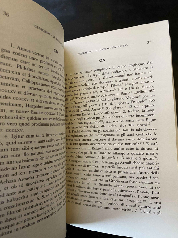 Censorino il giorno natalizio vol. 1 e vol. 2 Zanichelli …