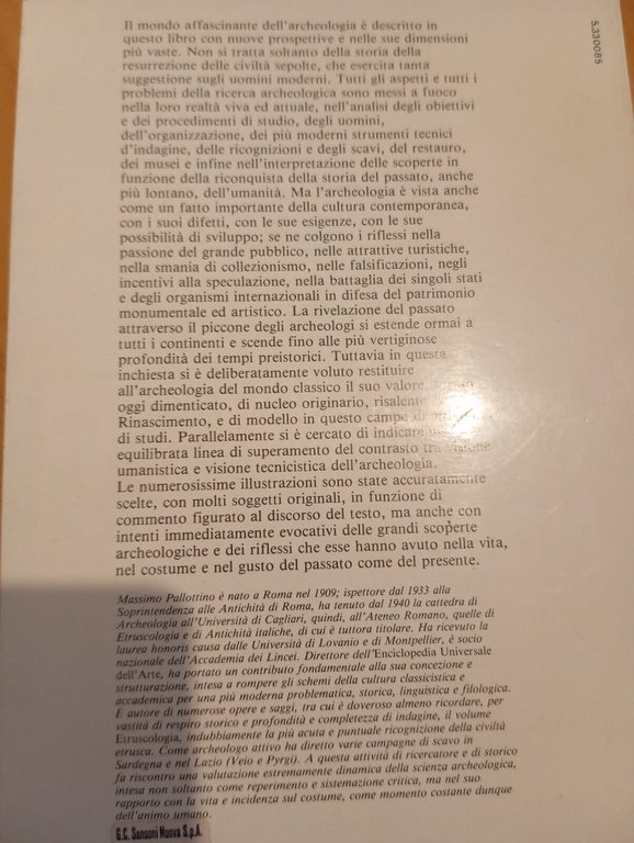 Che cos'è l'archeologia, Massimo Pallottino, Sansoni, 1980