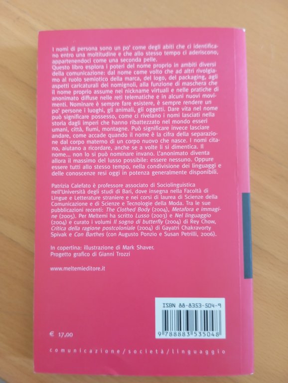 Che nome sei?, Patrizia Calefato, Meltemi, 2006