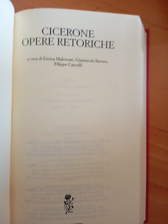 Cicerone, Opere Retoriche, Classici latini collezione Mondadori, 2007 | Immagine Gallery 7