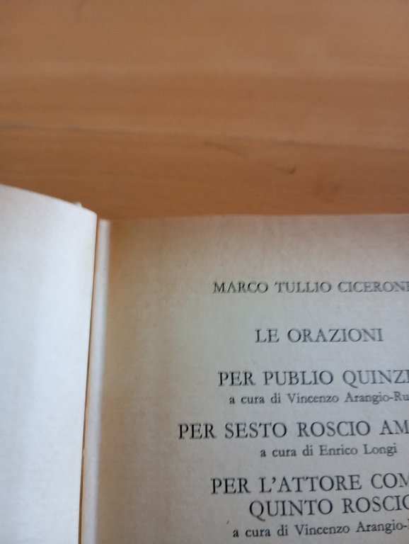 Cicerone, Orazioni Publio Quinzio, Sesto Roscio, L'attore comico, Mondadori 1964 | Immagine Gallery 7