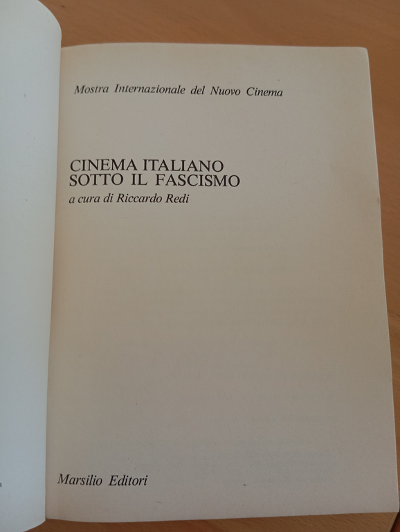 Cinema italiano sotto il fascismo, Riccardo Redi, Marsilio, 1979