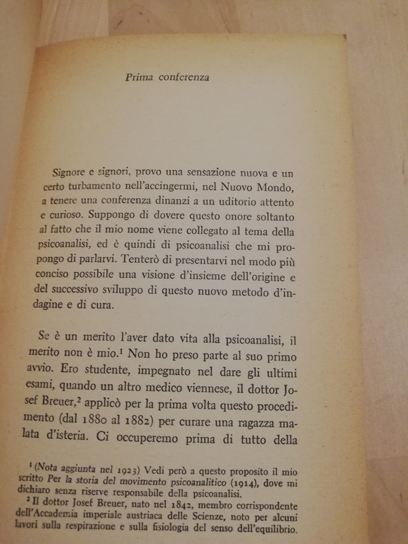 Cinque conferenze sulla psicoanalisi, Sigmund Freud, 1977, Boringhieri