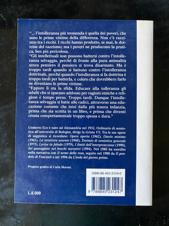 Cinque scritti morali, Umberto Eco, Bompiani, 1997