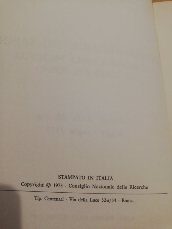 Civiltà arcaica dei sabini nella valle del Tevere, CNR, 1973