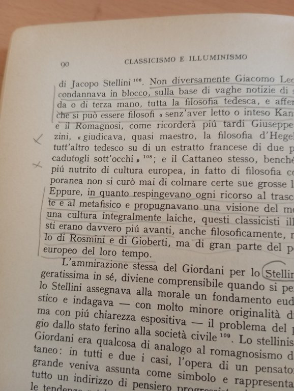 Classicismo e Illuminismo nell'Ottocento italiano, Sebastiano Timpanaro, 1969