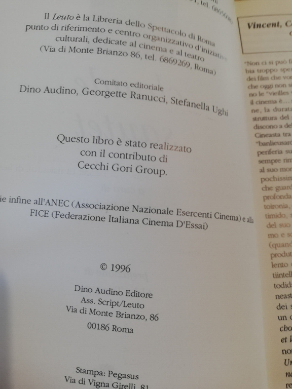 Claude Sautet, Prefazione Aldo Tassone, 1996, Dino Audino Editore