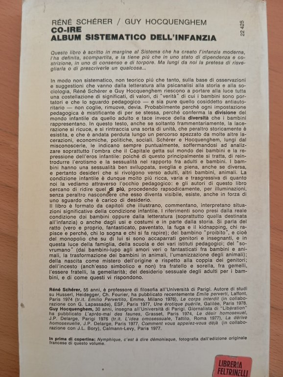 Co-ire Album sistematico dell'infanzia, Scherer - Hocquenghem, Feltrinelli, 1979 | Immagine Gallery 6