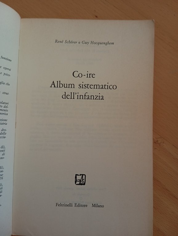 Co-ire Album sistematico dell'infanzia, Scherer - Hocquenghem, Feltrinelli, 1979 | Immagine Gallery 7