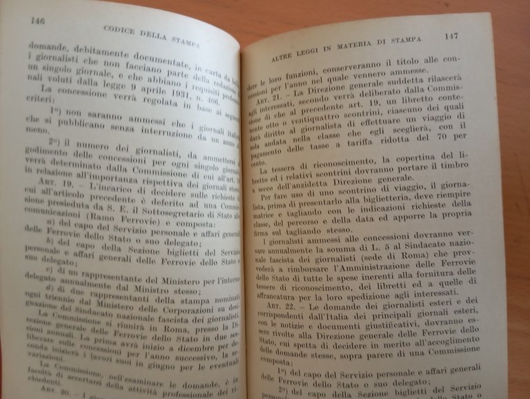 Codice della stampa, G. Benedetti, Hoepli, 1942, Il regime fascista? … | Immagine Gallery 10