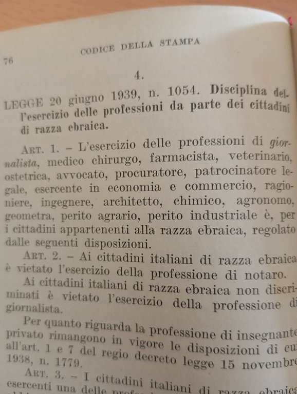 Codice della stampa, G. Benedetti, Hoepli, 1942, Il regime fascista? … | Immagine Gallery 13