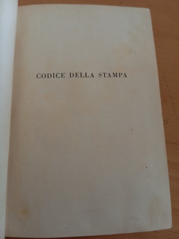 Codice della stampa, G. Benedetti, Hoepli, 1942, Il regime fascista? … | Immagine Gallery 7
