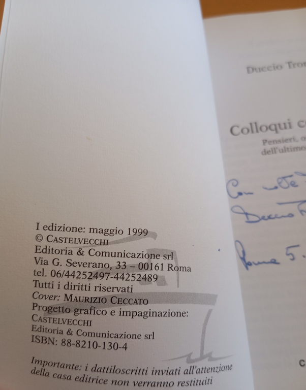 Colloqui con Foucault, Duccio Trombadori, Castelvecchi, 1999 | Immagine Gallery 6