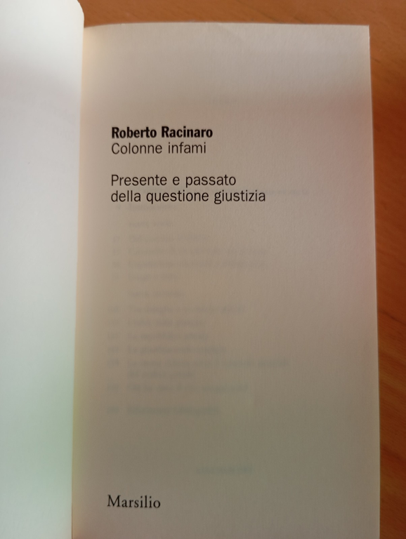 Colonne infami, Roberto Racinaro, Marsilio, 2000 | Immagine Gallery 8