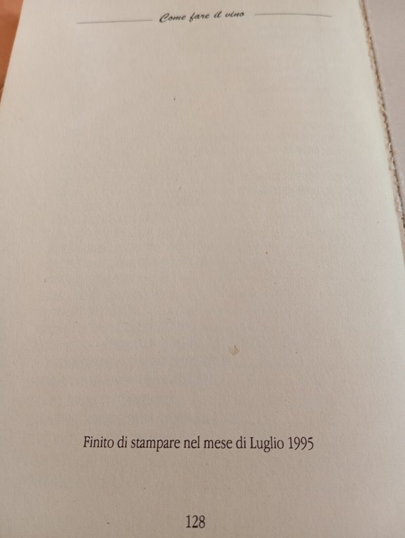 Come fare il vino, Edizioni Nord, 1995