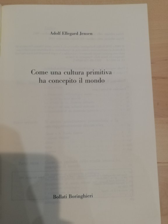 Come una cultura primitiva ha concepito il mondo, Adolf E. …