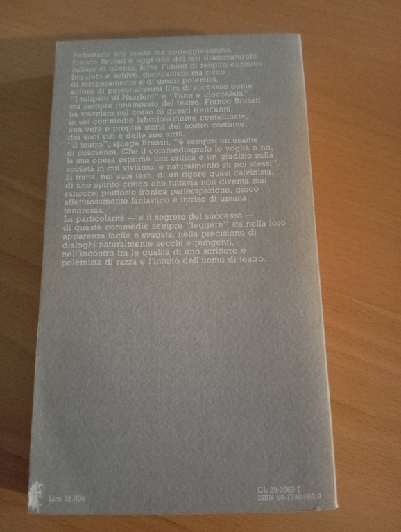 Commedie, Franco Brusati, Il benessere, La fastidiosa, Ubulibri, 1987 con …