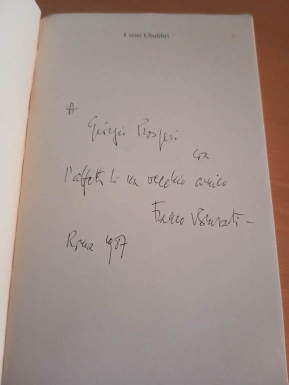 Commedie, Franco Brusati, Il benessere, La fastidiosa, Ubulibri, 1987 con …