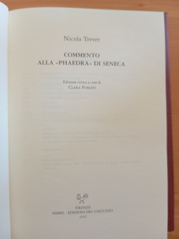 Commento alla "Phaedra" di Seneca, Nicola Trevet, SISMEL 2007 | Immagine Gallery 6