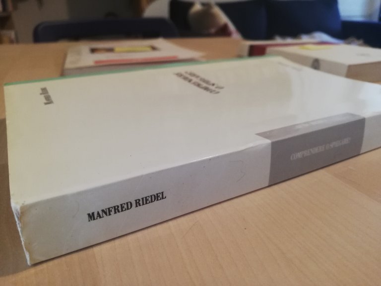 Comprendere o spiegare?, Manfred Riedel, 1989, Guida