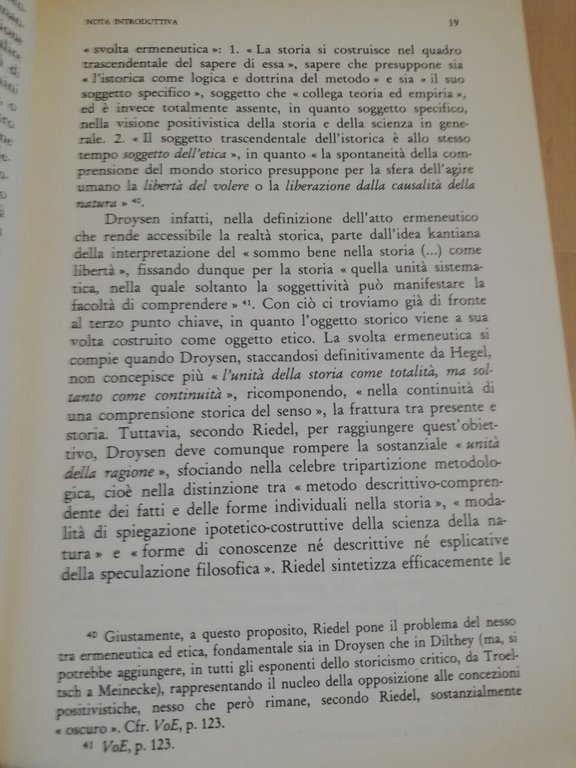 Comprendere o spiegare?, Manfred Riedel, 1989, Guida
