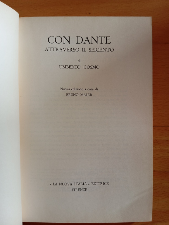 Con Dante attraverso il Seicento, Umberto Cosmo, La Nuova Italia, … | Immagine Gallery 4