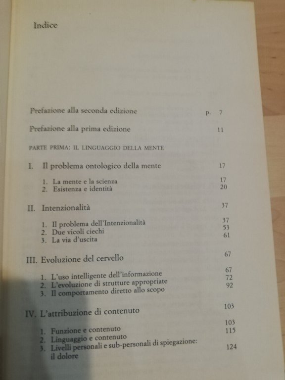 Contenuto e coscienza, Daniel C. Dennett, Il Mulino, 1986