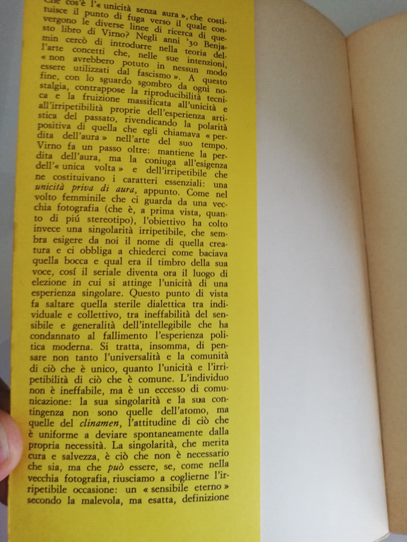 Convenzione e materialismo. L'unicità senza aura, Paolo Virno 1986, Theoria