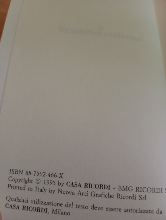 Conversazione per passare la notte, Raffaella Battaglini, Ricordi teatro, 1995 | Immagine Gallery 10