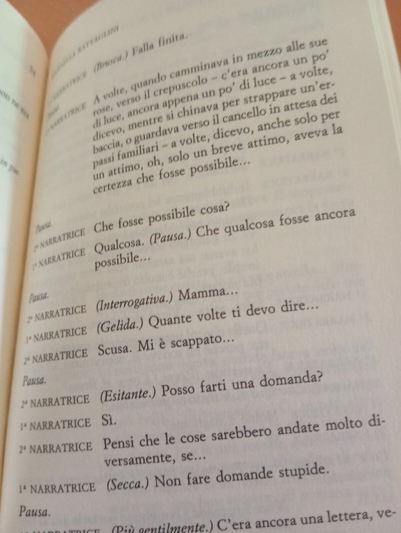 Conversazione per passare la notte, Raffaella Battaglini, Ricordi teatro, 1995