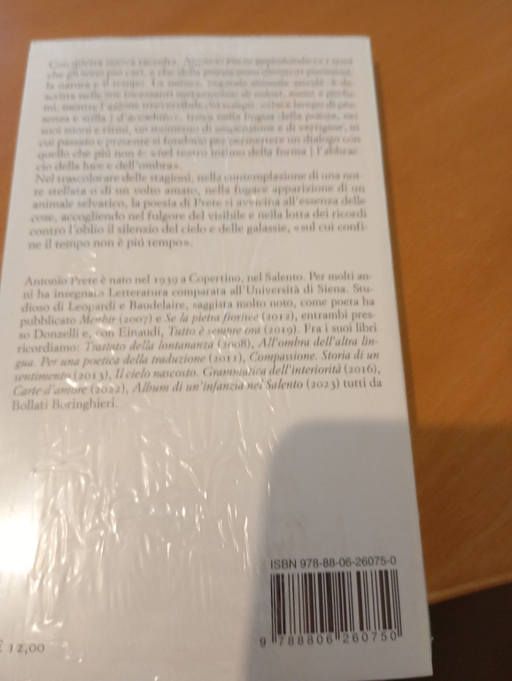 Convito delle stagioni, Antonio prete, Einaudi, 2024