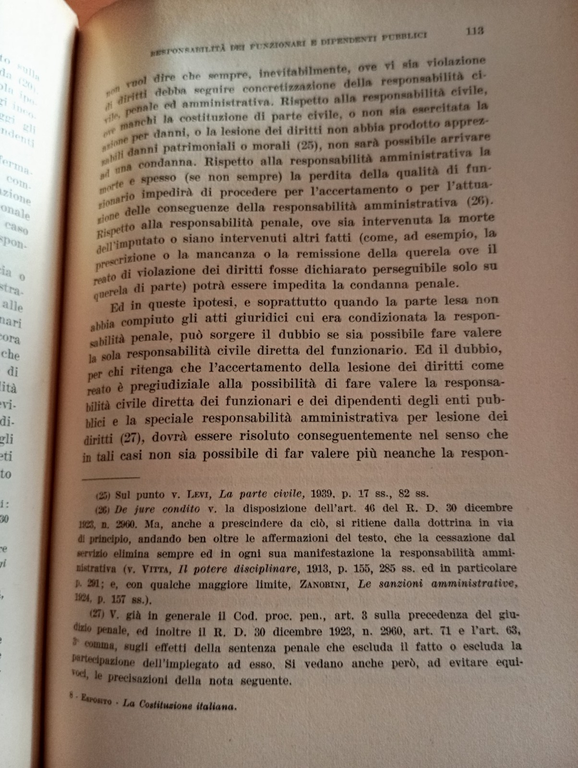 Costituzione italiana, Carlo Esposito, CEDAM, 1954