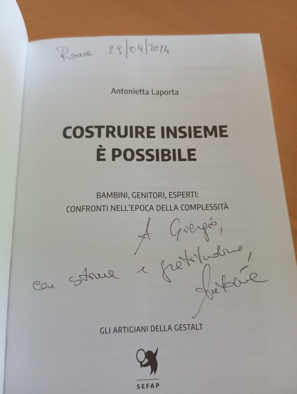 Costruire insieme è possibile, Antonietta Laporta, 2018
