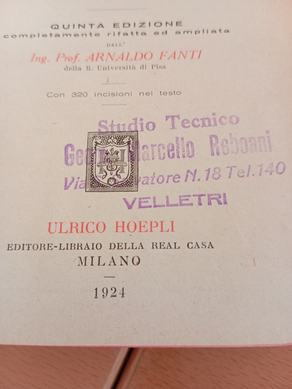 Costruzione ed economia dei fabbricati rurali, Vittorio Niccoli, Hoepli, 1924