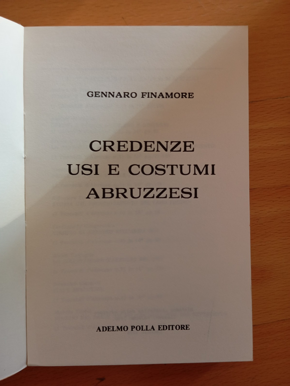Credenze usi e costumi abruzzesi, Gennaro Finamore, Adelmo Polla, 1988 | Immagine Gallery 4