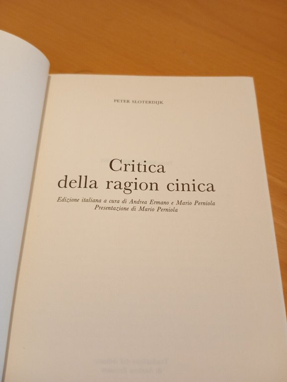 Critica della ragione cinica, Peter Sloterdijk, Garzanti, 1992