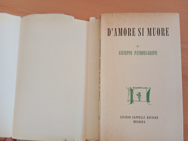 D'amore si muore, Giuseppe Patroni-Griffi, cappelli, 1960 Prefazione A. Moravia