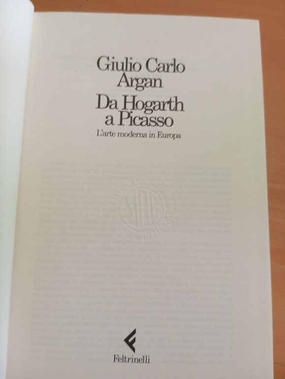 Da Hogarth a Picasso. L'arte moderna europa Giulio Carlo Argan, … | Immagine Gallery 8