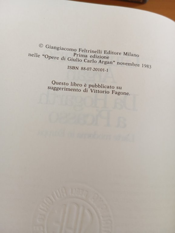 Da Hogarth a Picasso. L'arte moderna europa Giulio Carlo Argan, … | Immagine Gallery 9