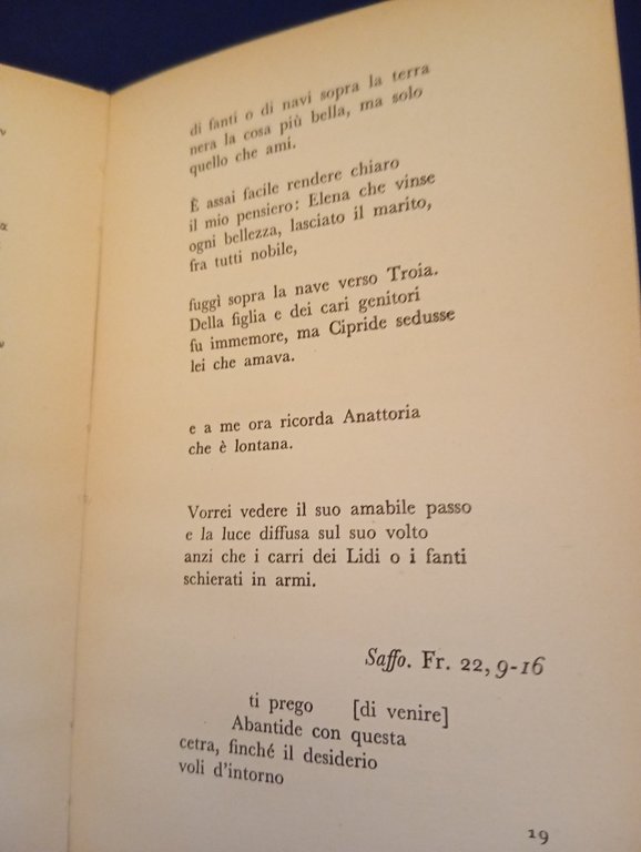 Da Saffo e Alceo, antologia della lirica eolica, 1959
