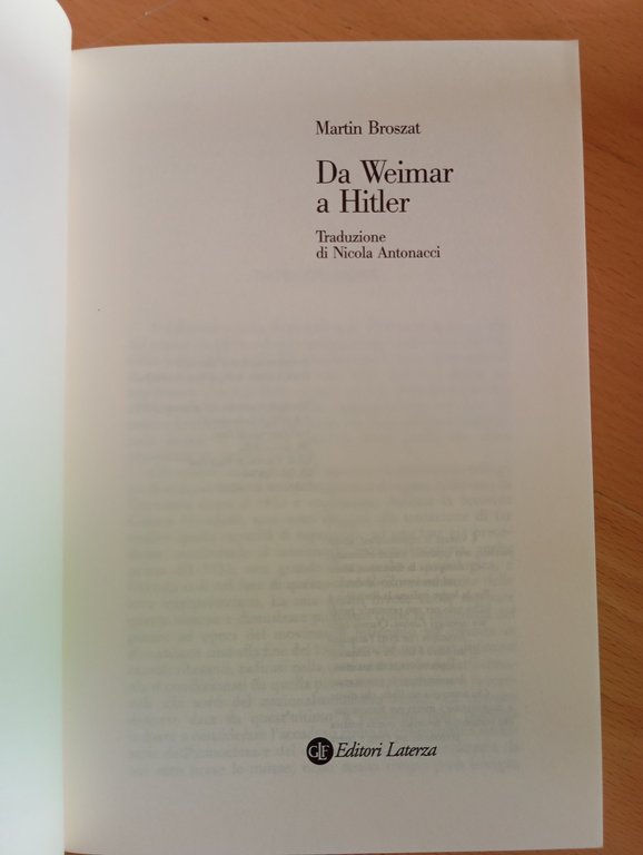 Da Weimar a Hitler, Martin Broszat, Laterza, 2001 | Immagine Gallery 6