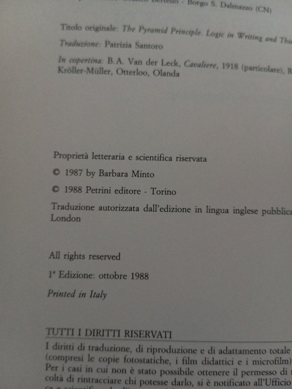 Dall'idea al testo, Barbara Minto, ISEDI, 1988