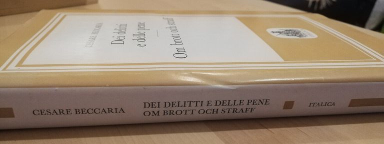 Dei delitti e delle pene Om brott och straff, Cesare …