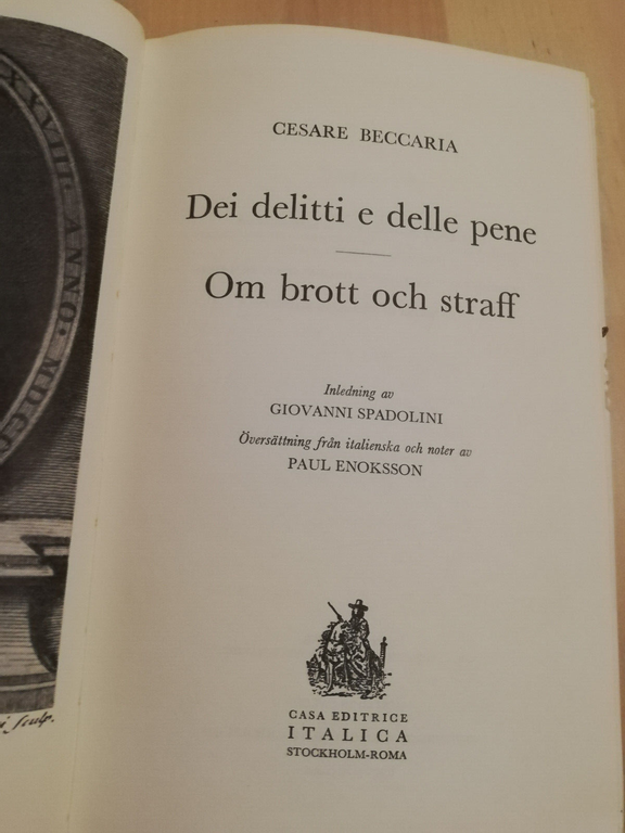 Dei delitti e delle pene Om brott och straff, Cesare …