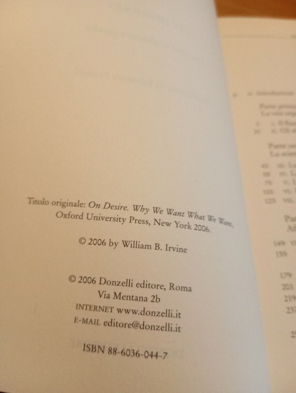 Del desiderio, William B. Irvine, Donzelli, 2006