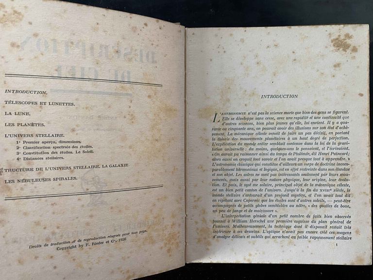 Description du ciel, André Danjon, Rieder, 1926