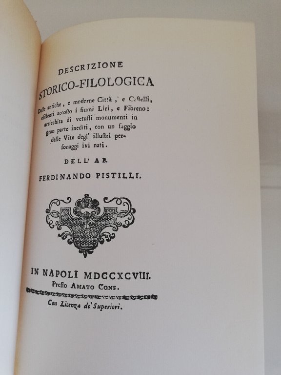 Descrizione storico filologica delle antiche e moderne citt, F. Pistilli, …