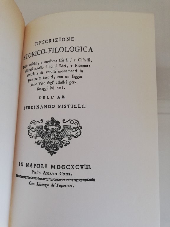 Descrizione storico filologica delle antiche e moderne città, F. Pistilli, …